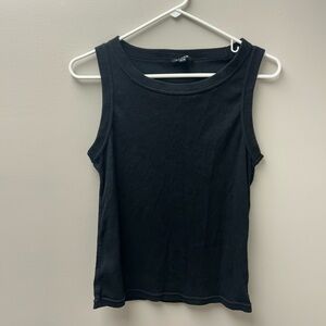 Tahari‎ Black Ribbed Tank Top